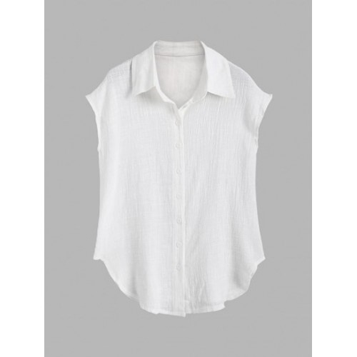 Button Up Vest Shirt