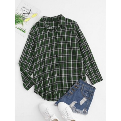 Plaid Boyfriend Button Down Shirt