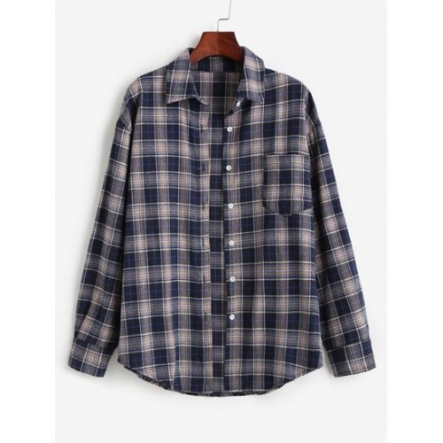 Plaid Pocket Boyfriend Shirt