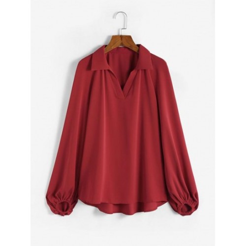 Notched Collared Solid Top