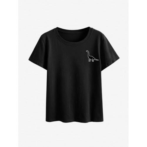 Dinosaur Print Short Sleeve T Shirt