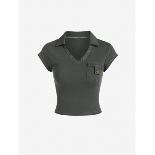 Cargo Pocket Collared Slim Tee