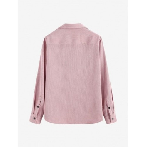 Button Up Pockets Blouse