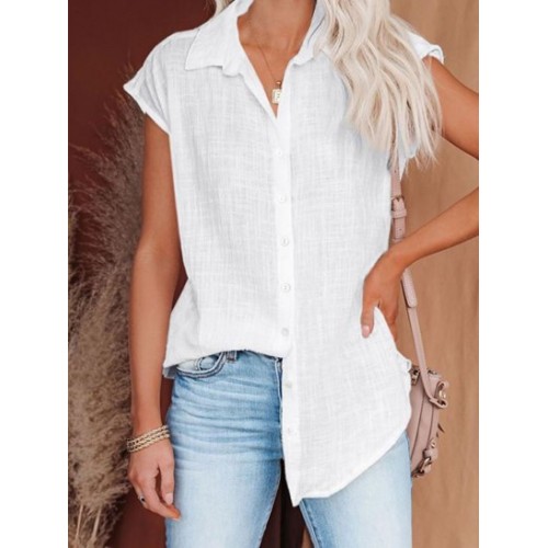 Button Up Vest Shirt