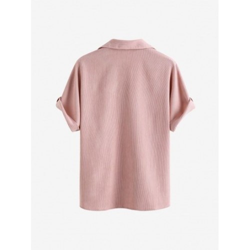 Corduroy Pocket Short Sleeve Shirt