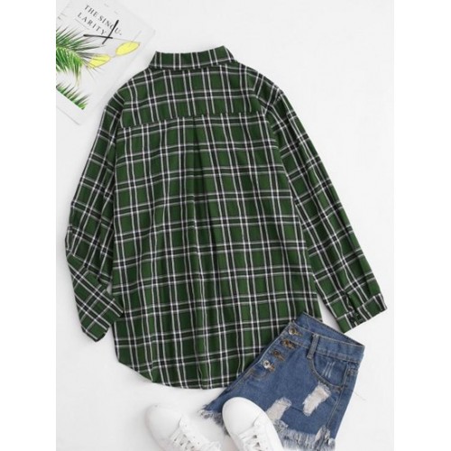 Plaid Boyfriend Button Down Shirt