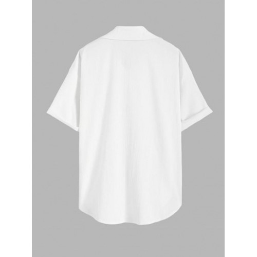 Solid Oversized Button Down Shirt Solid Oversized Button Down Shirt