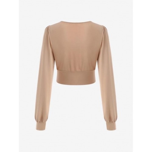 Plunging Wide Waistband Blouse Plunging Wide Waistband Blouse