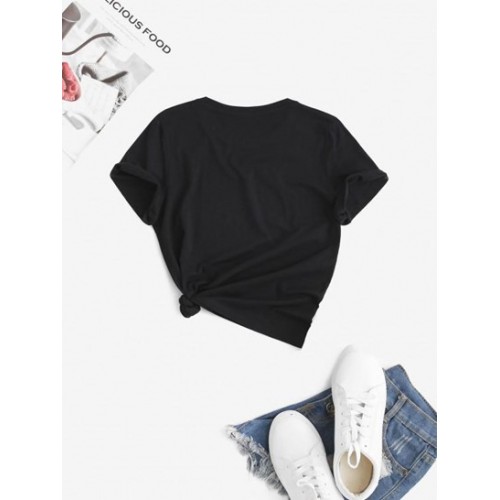 Crew Neck Desert Cactus Graphic Tee