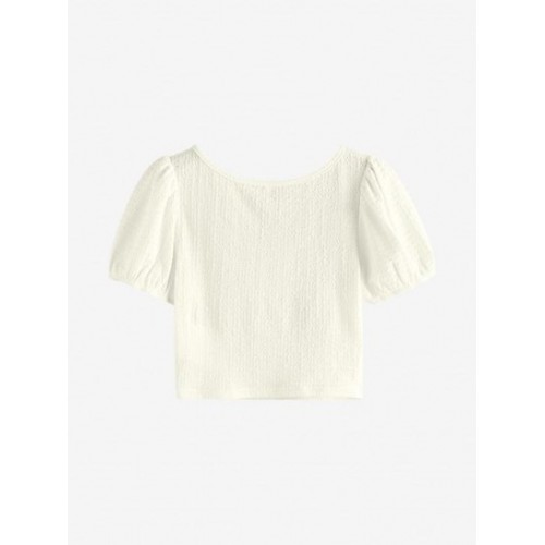 Crinkle Ruched Crop Top
