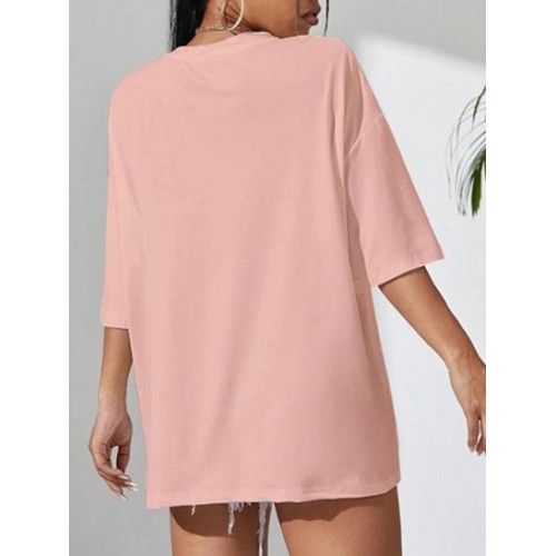 Cartoon Print Loose Casual T Shirt