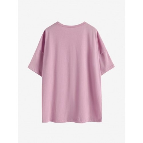 Letter Bear Graphic Oversized T-shirt