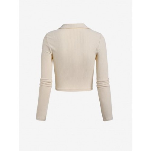 Ribbed Polo Cropped Tee Ribbed Polo Cropped Tee