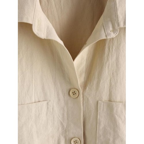 Pocket Sleeveless Crop Shirt