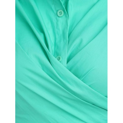 Criss Cross Tie Back Cropped Shirt