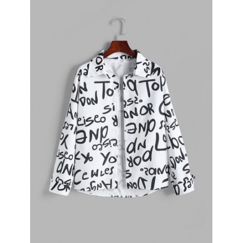 Allover Print Button Up Shirt