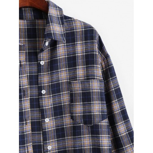Plaid Pocket Boyfriend Shirt