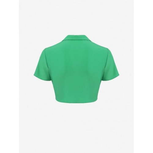 Tied Front Crop Shirt Tied Front Crop Shirt