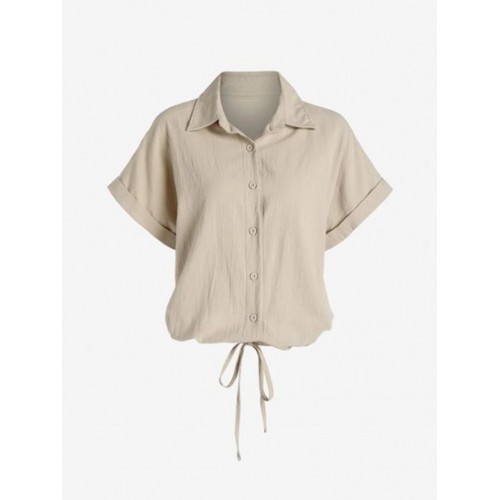Cuffed Batwing Sleeve Shirt