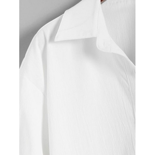 Solid Oversized Button Down Shirt Solid Oversized Button Down Shirt