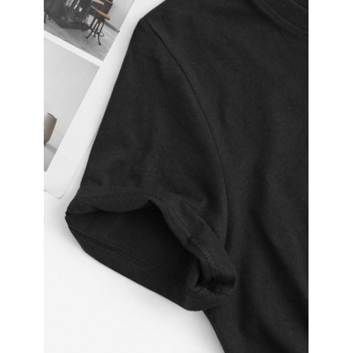 Crew Neck Panda Need More Sleep Graphic Tee