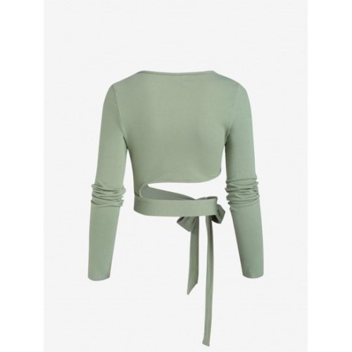 Tied Crop T Shirt Tied Crop T Shirt