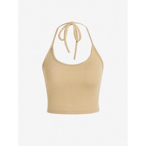 Ribbed Knit Halter Shrug Cold Shoulder Top Set Ribbed Knit Halter Shrug Cold Shoulder Top Set