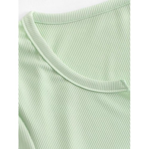 Ribbed V Notch Pastel Baby Tee Ribbed V Notch Pastel Baby Tee
