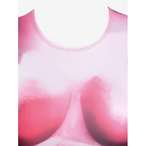 Tie Dye 3D Print Crop T Shirt Tie Dye 3D Print Crop T Shirt