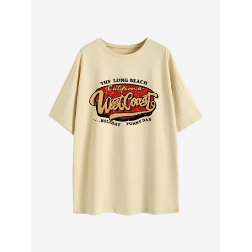 THE LONG BEACH WEST COAST Oversized Tee THE LONG BEACH WEST COAST Oversized Tee