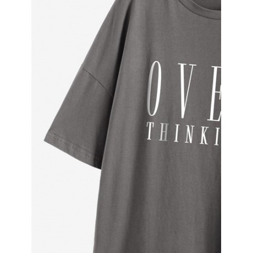 OVER THINKING Graphic Oversized T-shirt OVER THINKING Graphic Oversized T-shirt