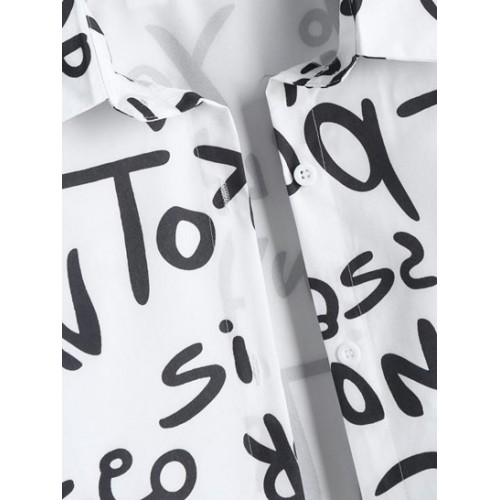 Allover Print Button Up Shirt