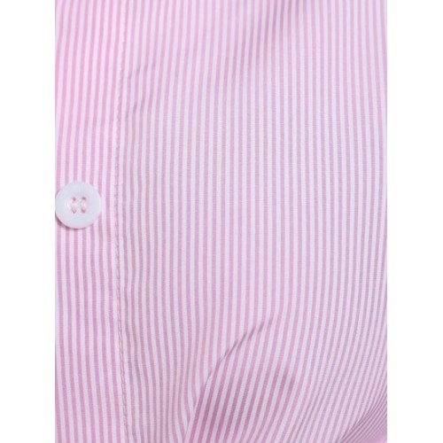 Contrast Striped Button Down Knotted Shirt