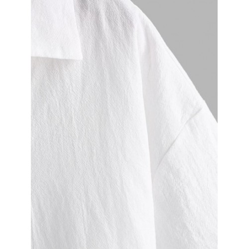 Metal Hardware Collared Cropped Top