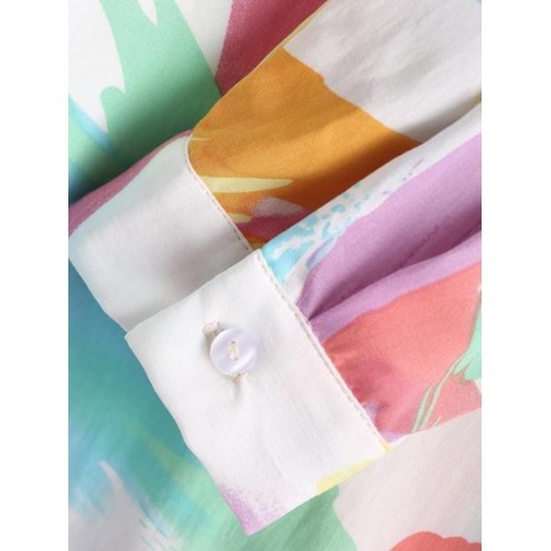 Painting Drop Shoulder Pocket Shirt