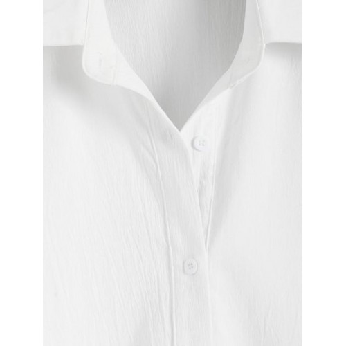 Solid Oversized Button Down Shirt Solid Oversized Button Down Shirt