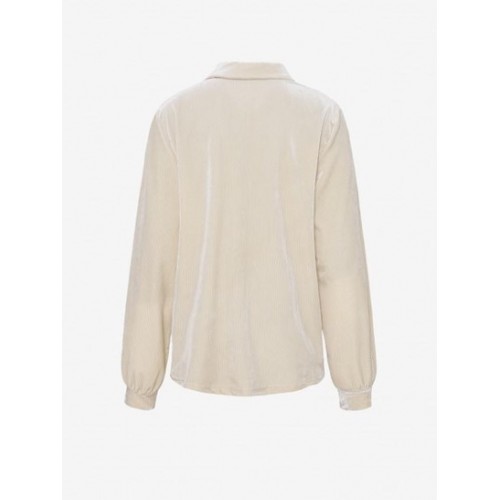 Shiny Velvet Button Down Shirt