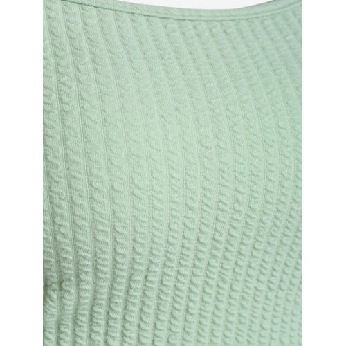 Textured Tie Back Ruched Tee