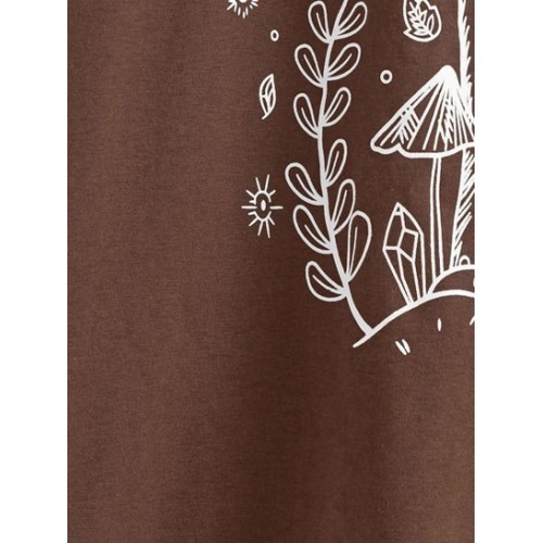 Mushroom Plant Moon Graphic Tee