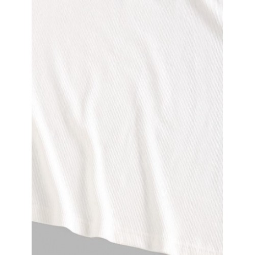 Raglan Sleeve Colorblock Ribbed T Shirt