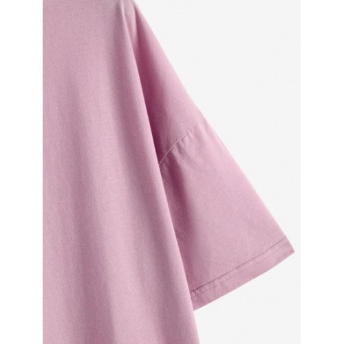 Letter Bear Graphic Oversized T-shirt