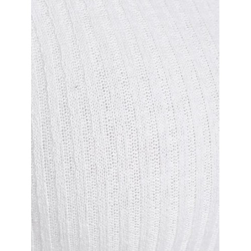 Off Shoulder Ribbed Knit Cropped Tee